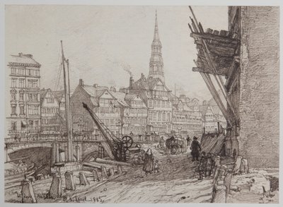 På Steinwerder 21-05-1882 av Johann Theobald Riefesell