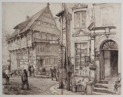 HH-Riefesell-16-Ecke-Kajen-Deichstrasse-08-02-1884 av Johann Theobald Riefesell
