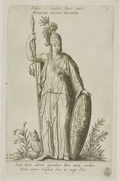 Pallas Athena, plåt 6 från Parnassus Biceps av Johann Theodor de Bry