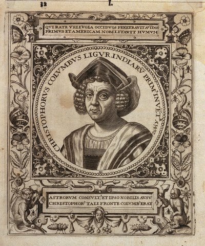 Porträtt av Christofer Columbus av Johann Theodor de Bry