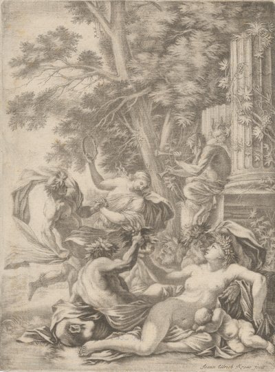 En Bacchanisk scen av Johann Ulrich Kraus