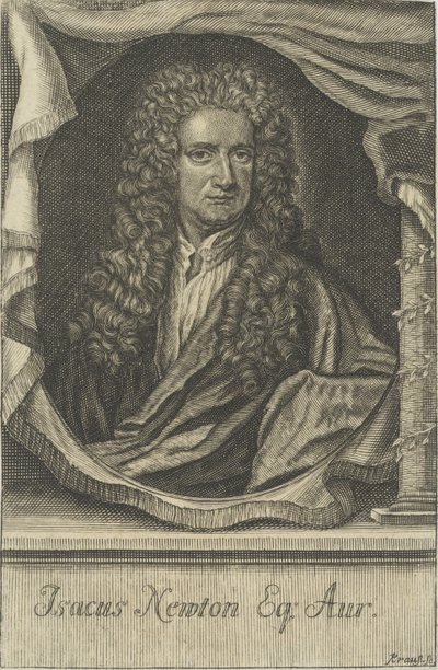 Porträtt av Sir Isaac Newton 1642-1727, av Johann Ulrich Krauss