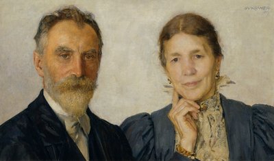 Konstnärens föräldrar av Johann Victor Krämer