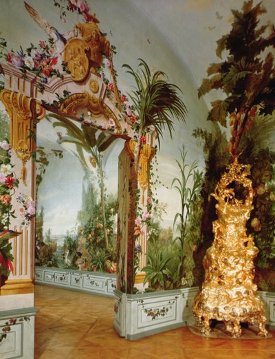 Bergl Apartments: trompe l"oeil dekoration målad av Johann Bergl, 1700-talet av Johann Wenzel Bergl