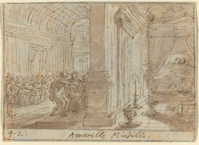 Amaryllis och blåbär, 1640. av Johann Wilhelm Baur