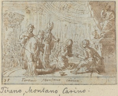 Tirenio, Montano och Carino, 1640. av Johann Wilhelm Baur