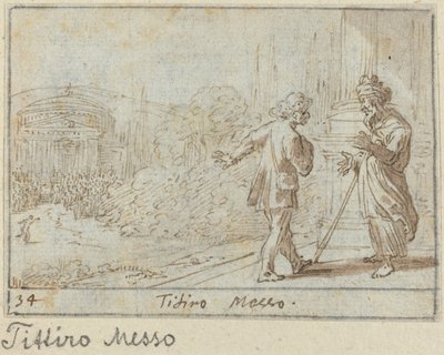 Tityrus och Messus, 1640. av Johann Wilhelm Baur