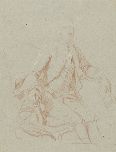 Sittande herre med bok av Johann Wilhelm Böttner