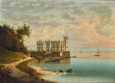 Miramare slott i Trieste, 1868. av Johann Wilhelm Jankowski