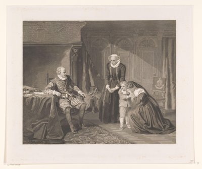 Reinier van Oldenbarnevelts mor, hustru och son ber Maurits om nåd, 1623 av Johann Wilhelm Kaiser (I)