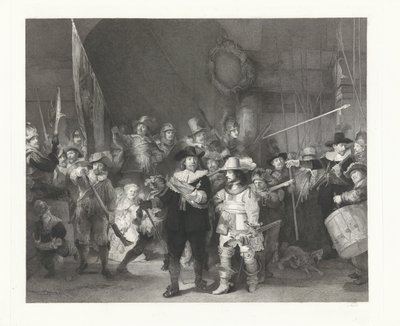 Kapten Frans Banninck Cocqs och löjtnant Willem van Ruytenburchs korporalskap, känd som "Nattvakten" av Johann Wilhelm Kaiser (I)