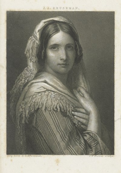 Porträtt av en okänd kvinna av Johann Wilhelm Kaiser (I)