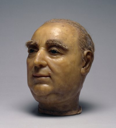 Chef för Friedrick II, Landgrave of Hesse-Kassel, 1786 (vax, glas och hår) av Johann Wilhelm Kirchner