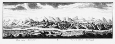 Utsikt över Krasnoyarsk, ca 1735 av Johann Wilhelm Lürsenius