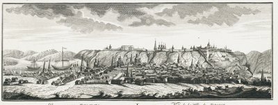 Utsikt över Tobolsk, ca 1735 av Johann Wilhelm Lürsenius
