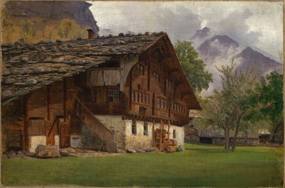 Bondgård i Alperna av Johann Wilhelm Schirmer