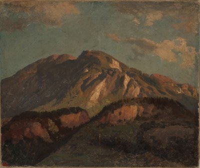 Bergsrygg, troligen i Graubünden av Johann Wilhelm Schirmer