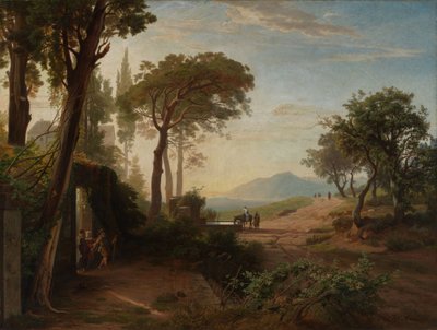 Morgonen, vandrarens avfärd till Jeriko av Johann Wilhelm Schirmer
