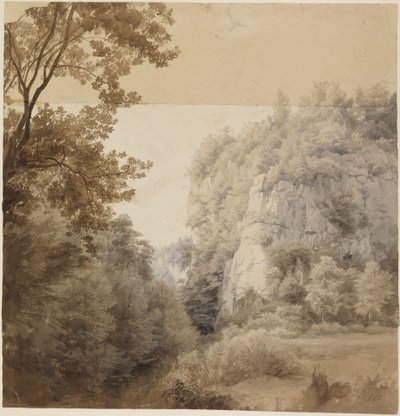 Rabenstein i Neanderdalen nära Düsseldorf av Johann Wilhelm Schirmer