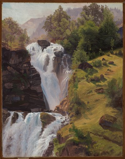 Reichenbachfallen vid Meiringen av Johann Wilhelm Schirmer