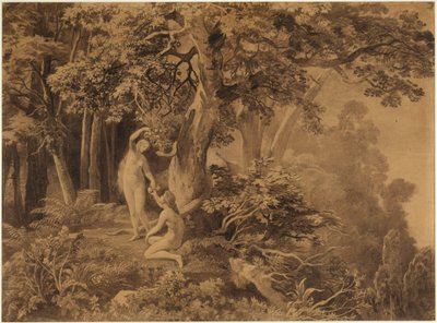 Syndafallet (1 Mosebok 3:6) av Johann Wilhelm Schirmer