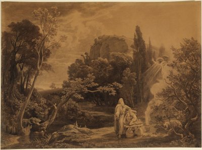 Isaks offer (Första Moseboken 22, 11-12) av Johann Wilhelm Schirmer
