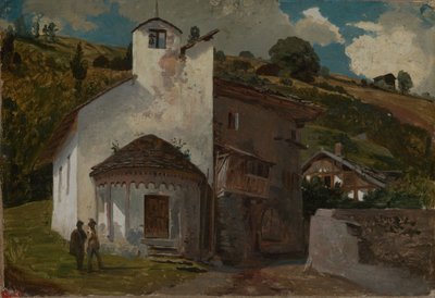 Kapell i en alpby av Johann Wilhelm Schirmer
