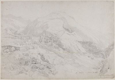 Sankta Scholasticas kloster nära Subiaco av Johann Wilhelm Schirmer