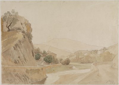 Landskap nära Vaison i södra Frankrike av Johann Wilhelm Schirmer