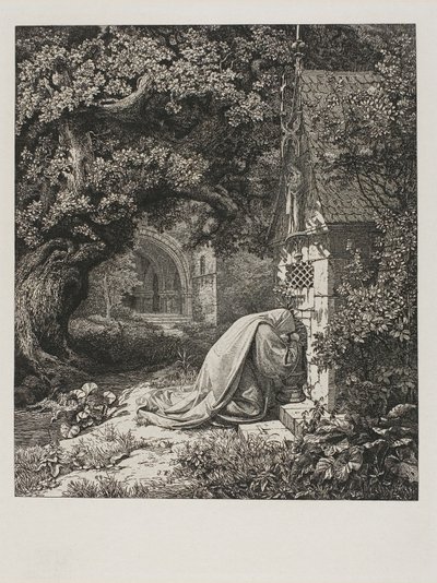Den bedjande nunnan av Johann Wilhelm Schirmer