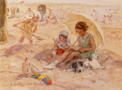 Beach Pleasure (olja på duk) av Johann Zoetelief Tromp