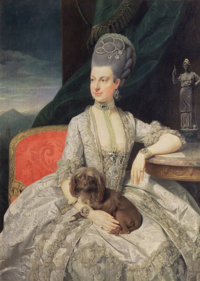 Ärkehertiginnan Maria Christine Habsburg-Lothringen (1742-98), dotter till kejsarinnan Maria Theresia av Österrike (1717-80) och kejsaren Frans I av Österrike (1742-98) av Johann Zoffany