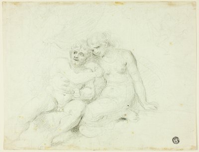 Sittande Man Nära Kvinna av Johann Zoffany