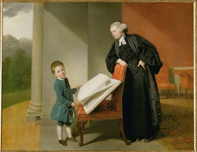 Pastor Randall Burroughs och hans son Ellis... av Johann Zoffany