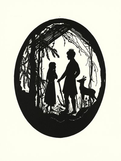 Bror och syster (litografi) av Johanna Beckmann