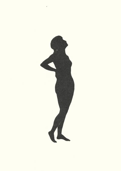 Johanna Beckmann silhuett (litografi) av Johanna Beckmann