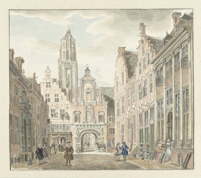 Nieuwstraat i Utrecht med utsikt över Domtoren av Johanna de Bruyn