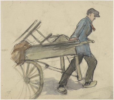 Man drar en vagn av Johannes Abraham Mondt
