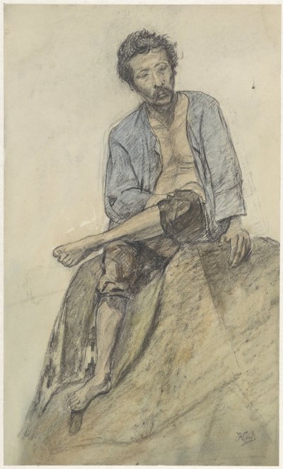 Sittande man av Johannes Abraham Mondt