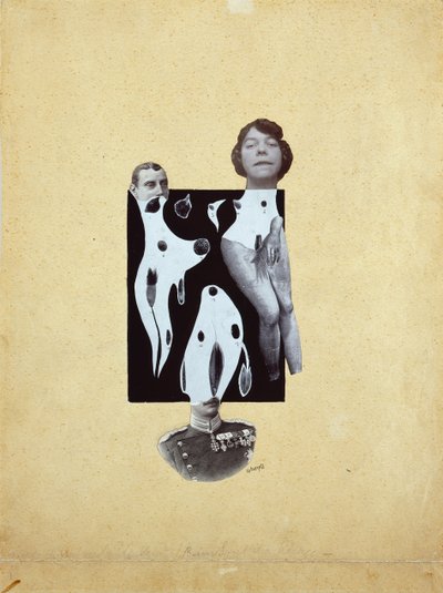 Venus vid kungaspelet - Johannes Theodor Baargeld (Zentrodada) (1892-1927). Collage av Johannes Baargeld