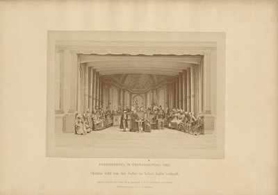Passionsspel från Ober-Ammergau - Kristus säljs av judarna i Hoher Rathe av Johannes Bernhard