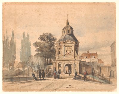 Wittevrouwenpoort i Utrecht av Johannes Bosboom (attributed to)