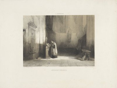 Hubert Duifhuis läser i en kyrka av Johannes Bosboom