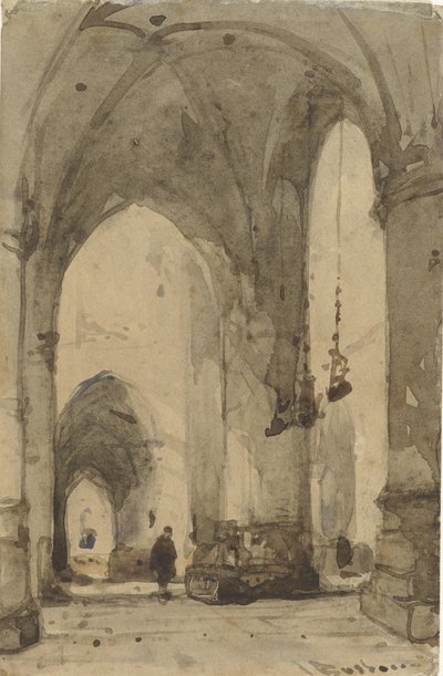 Interiör av Saint Bavo-kyrkan i Haarlem av Johannes Bosboom