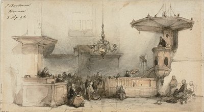 Interiör av en kyrka av Johannes Bosboom