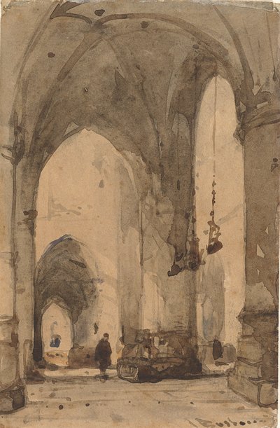 Interiör från Sint-Bavokerk i Haarlem av Johannes Bosboom