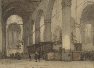 Kerkinterieur av Johannes Bosboom