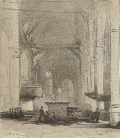 Kerkinterieur av Johannes Bosboom