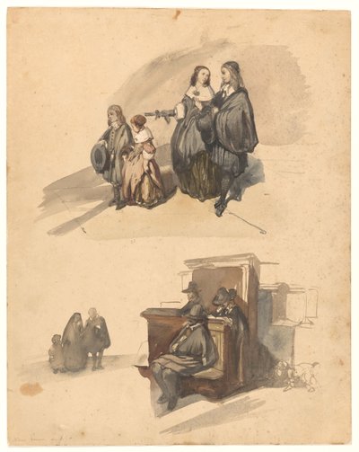Studier av figurer av Johannes Bosboom