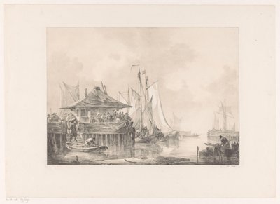 Upptagen i en hamn av Johannes Christiaan Schotel